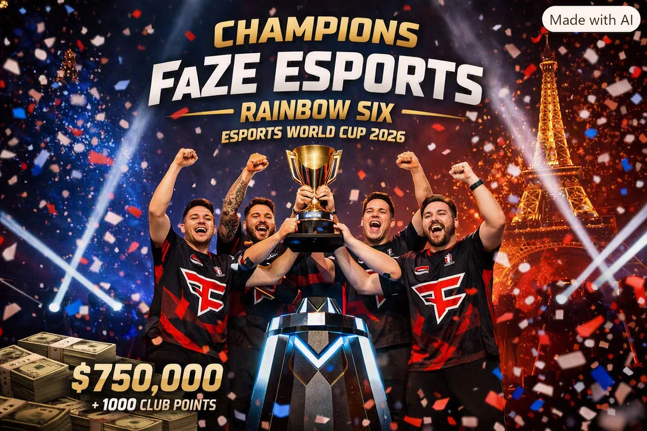 FaZe Esports wins the Rainbow Six Championship at the 2026 Esports World Cup