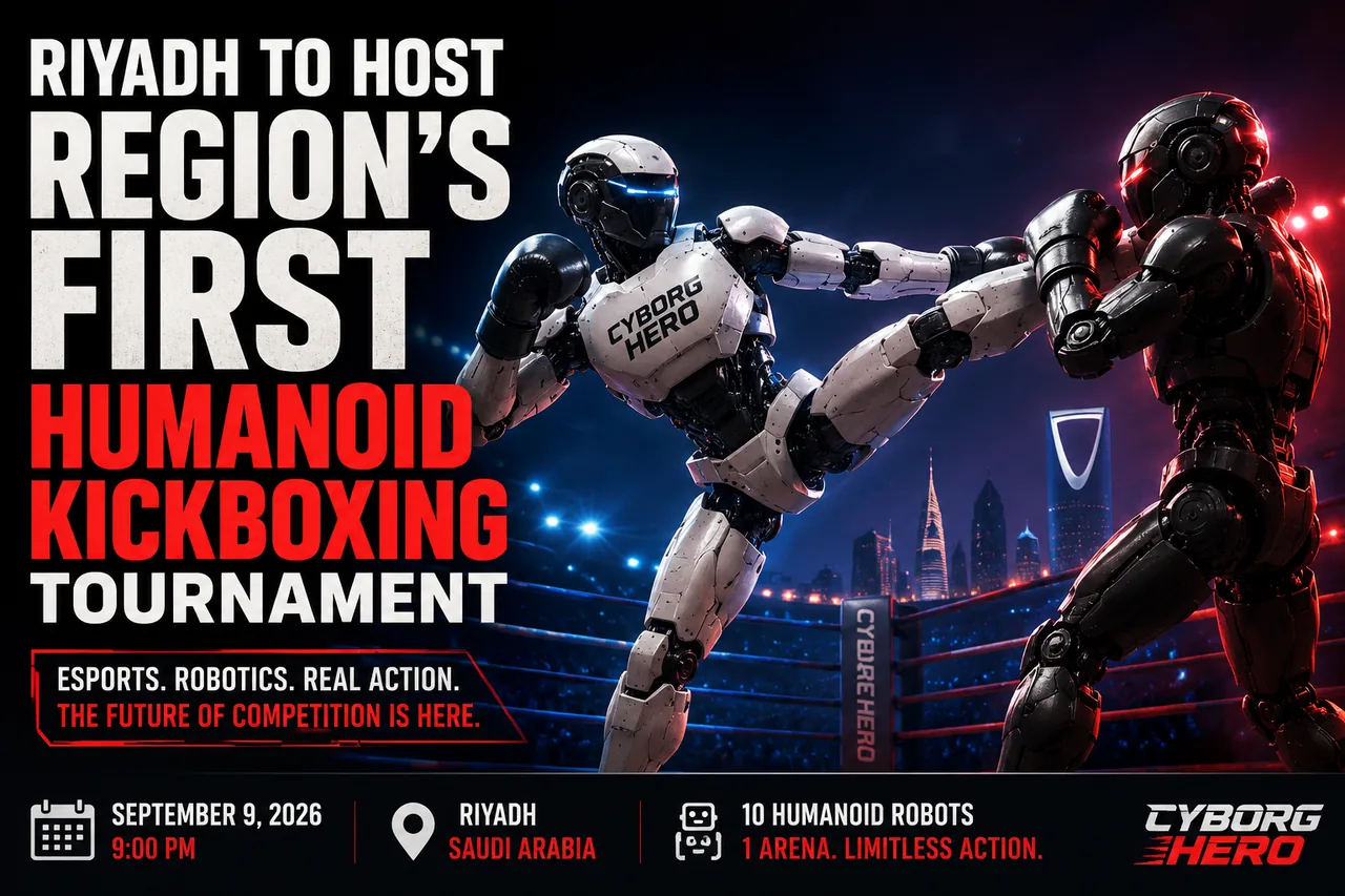 Humanoid robots compete in a kickboxing tournament in Riyadh