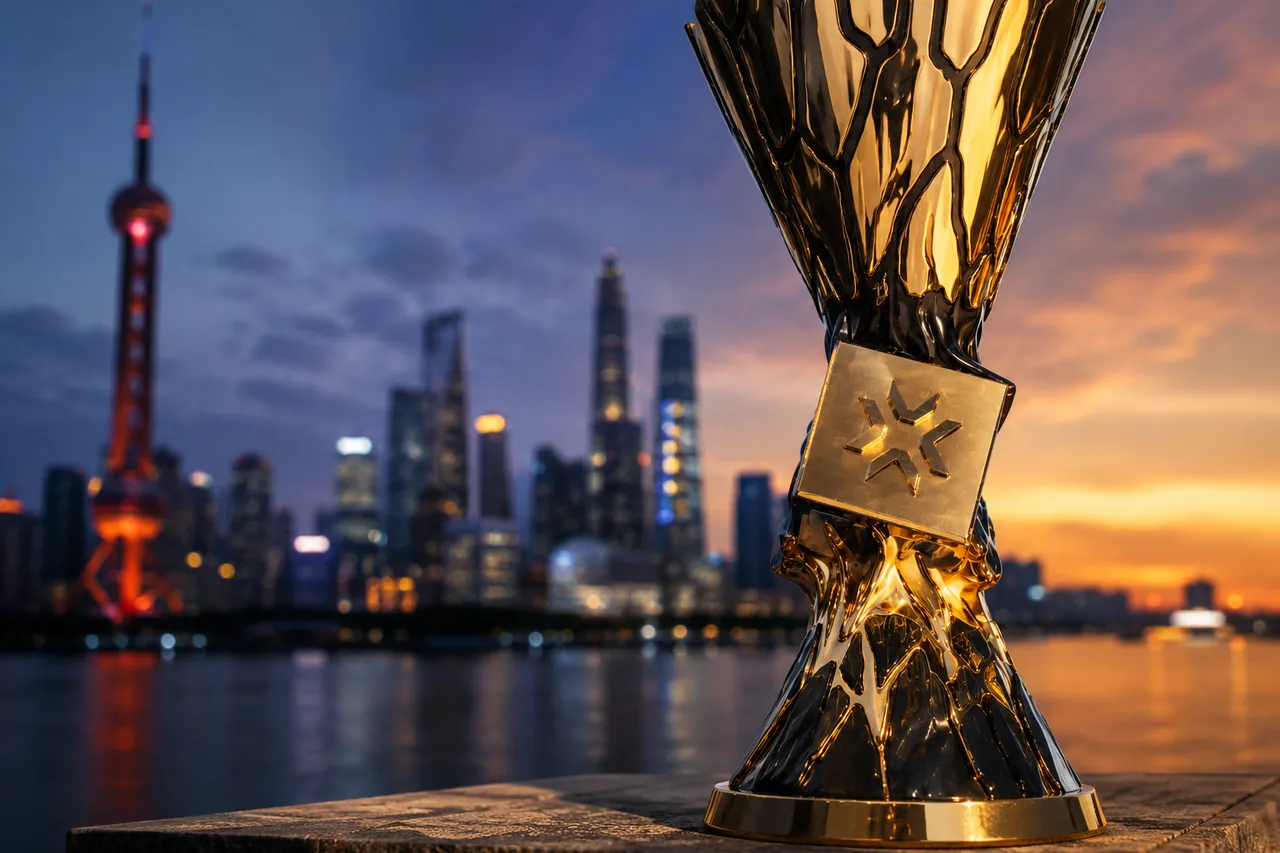 Valorant Champions Shanghai 2026 event title with the tournament dates and Shanghai location.