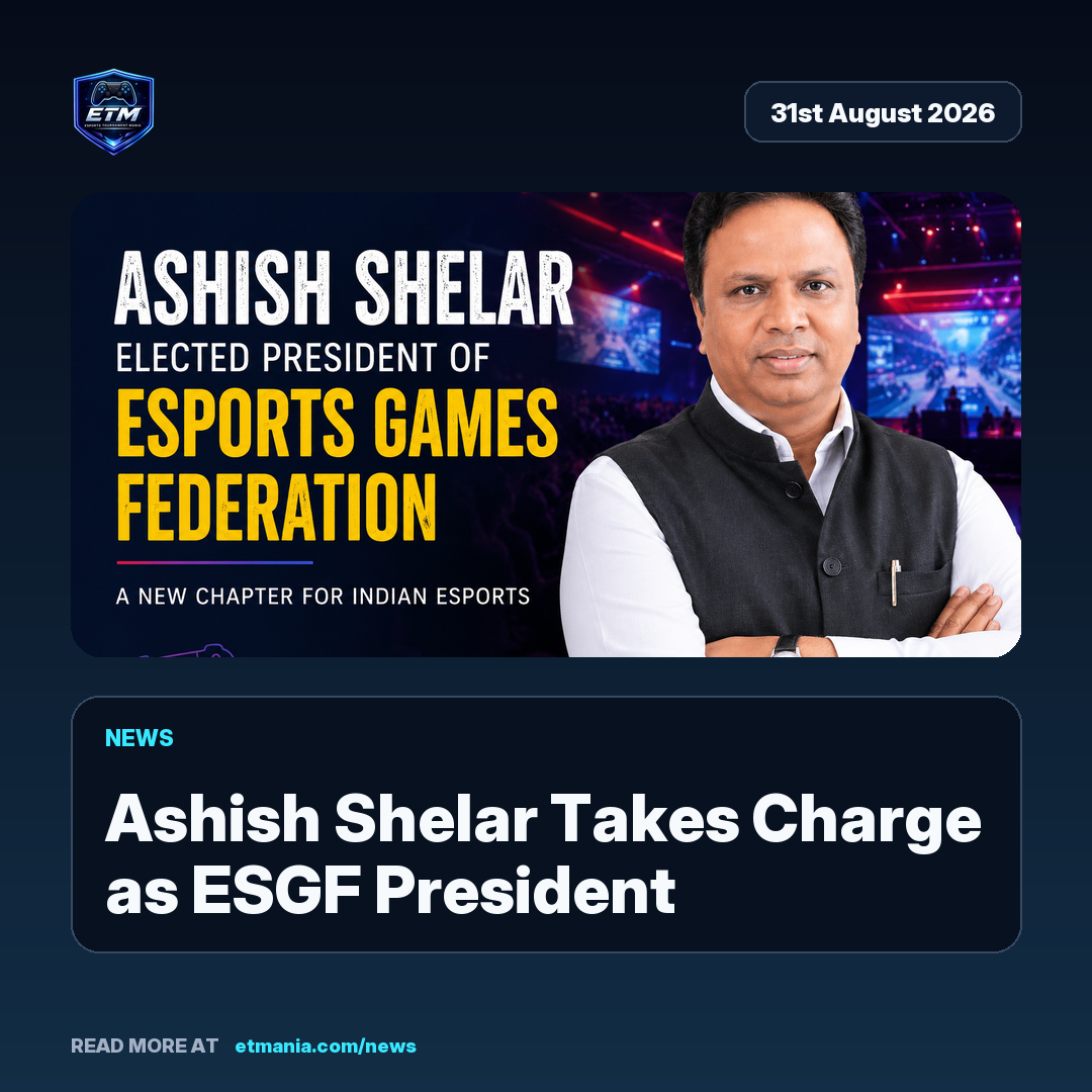 ETM share card preview for Ashish Shelar Takes Charge as Esports Games Federation President