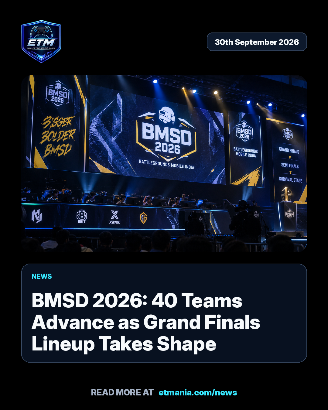 ETM share card preview for BMSD 2026: 40 Teams Advance as Grand Finals Lineup Takes Shape