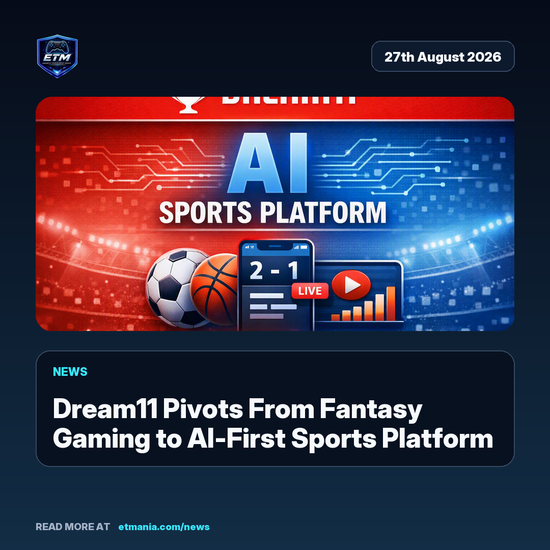 ETM share card preview for Dream11 Pivots From Fantasy Gaming to AI-First Sports Platform