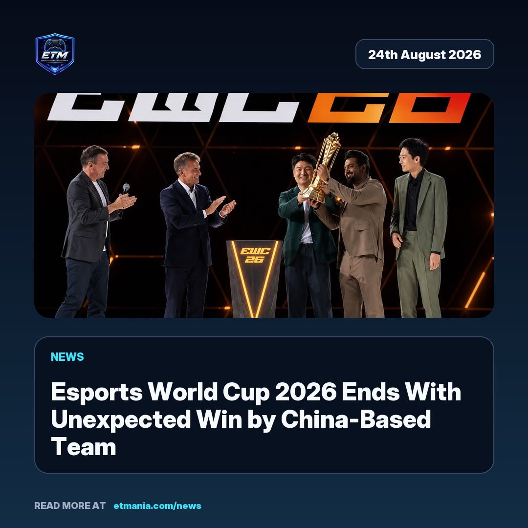 ETM share card preview for Esports World Cup 2026 Ends With Unexpected Win by China-Based Team