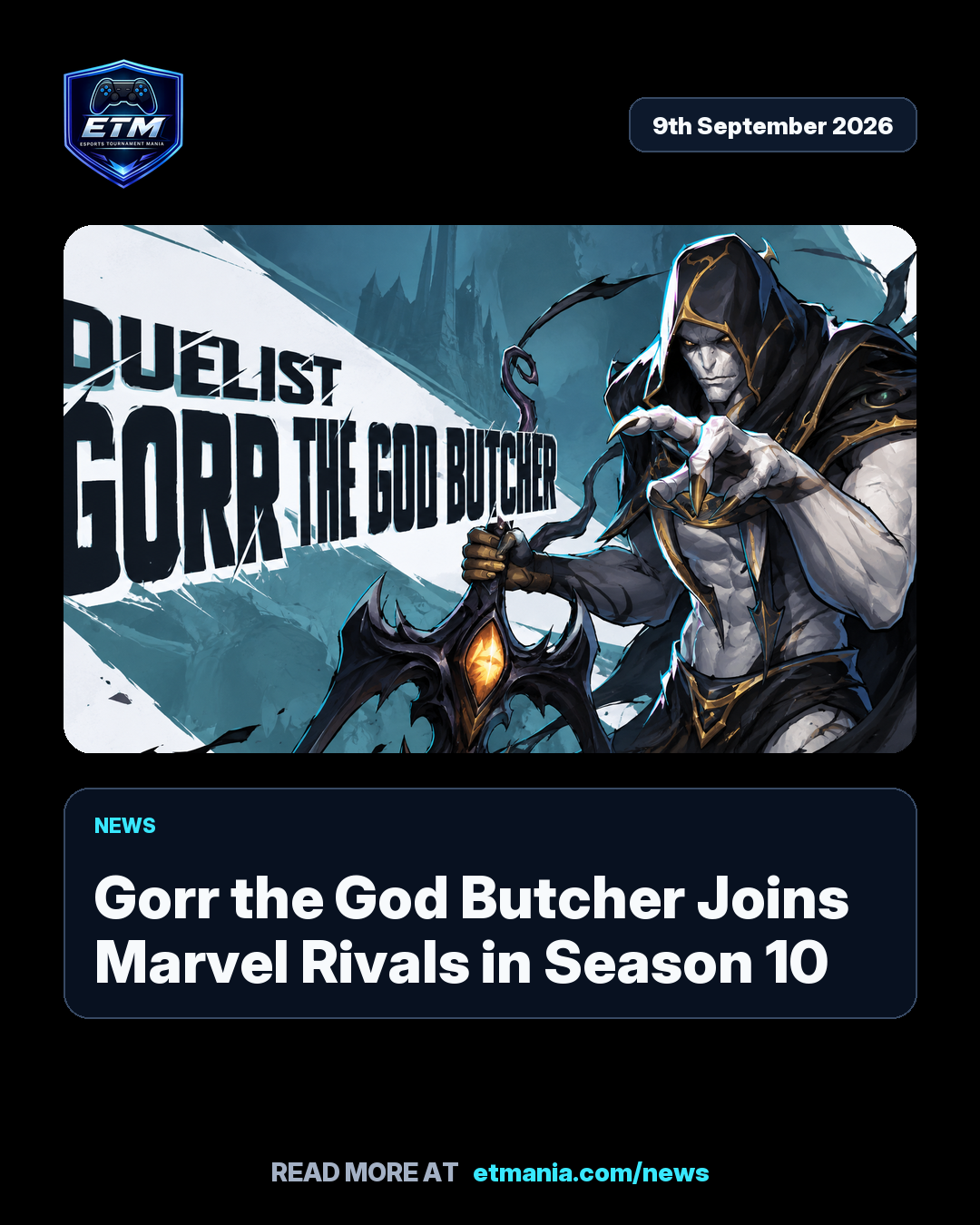 ETM share card preview for Gorr the God Butcher Joins Marvel Rivals in Season 10