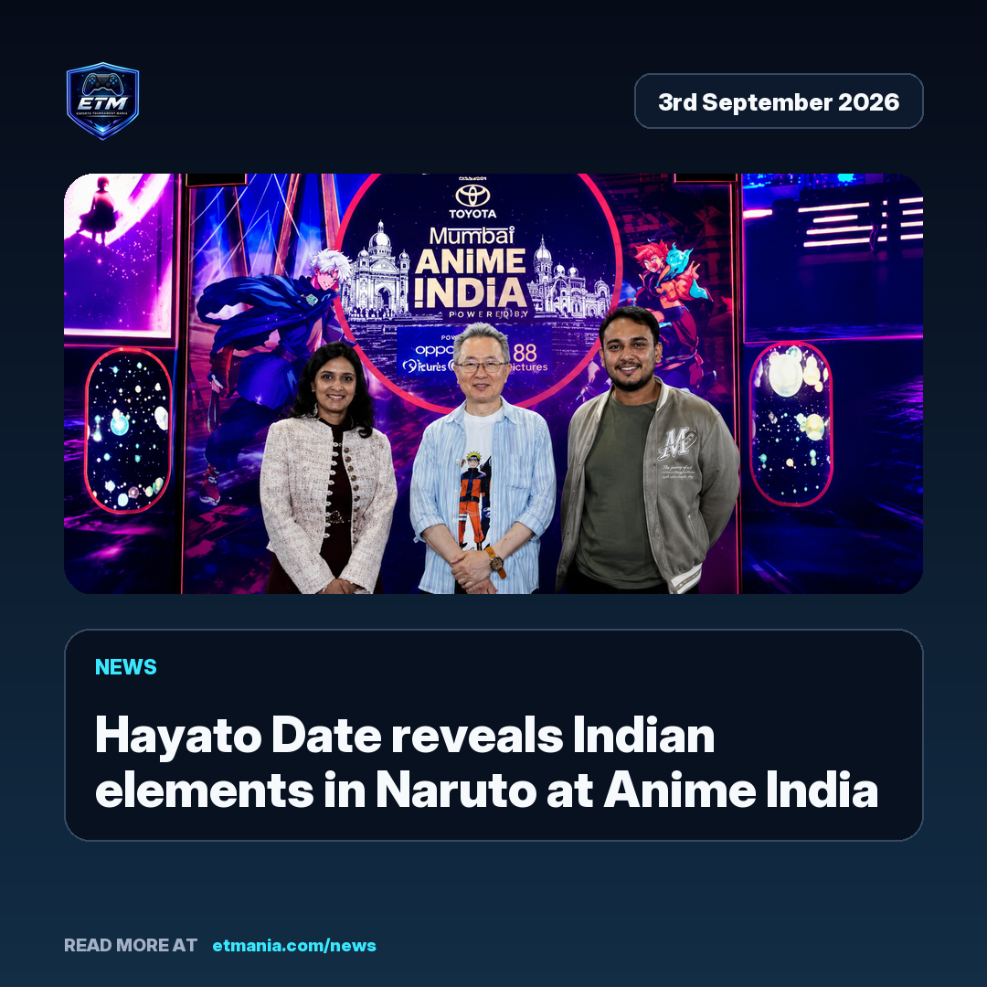ETM share card preview for Hayato Date reveals Indian elements in Naruto at Anime India