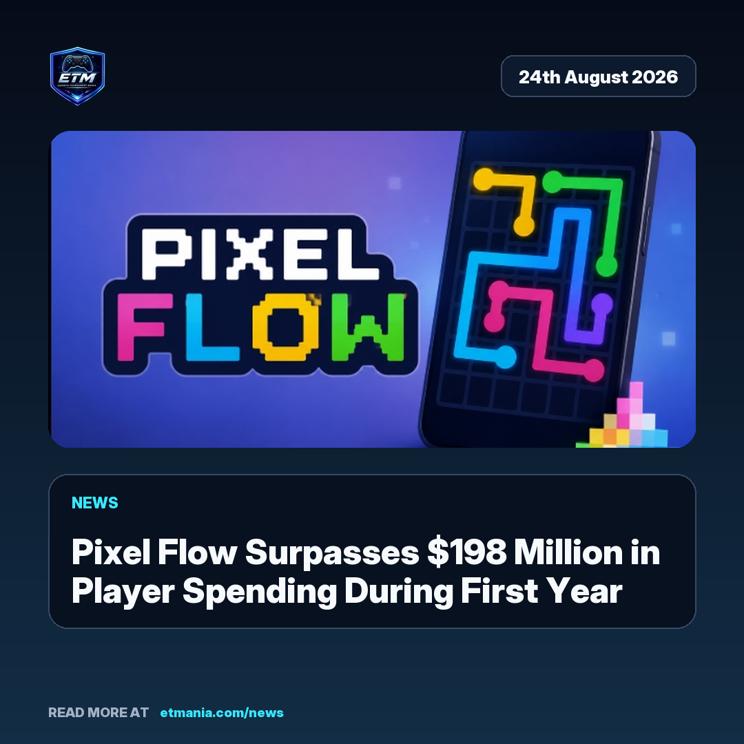 ETM share card preview for Pixel Flow Surpasses $198 Million in Player Spending During First Year