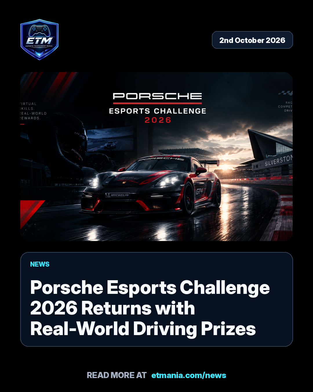 ETM share card preview for Porsche Esports Challenge 2026 Returns with Real-World Driving Prizes