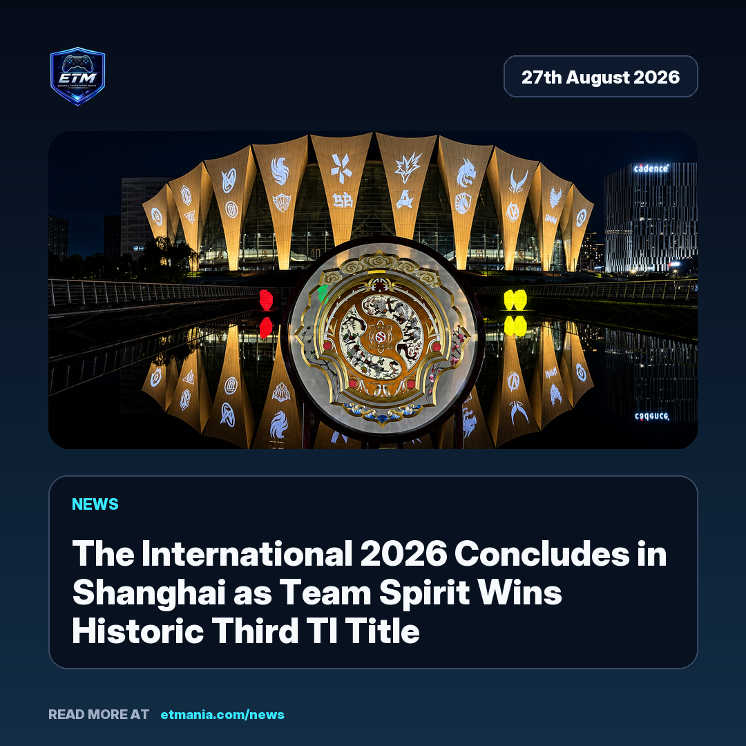 ETM share card preview for The International 2026 Concludes in Shanghai as Team Spirit Wins Historic Third TI Title